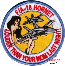 Bild von VMFA-112 Cowboys FA-18 Hornet "louder than your mom" Patch Abzeichen